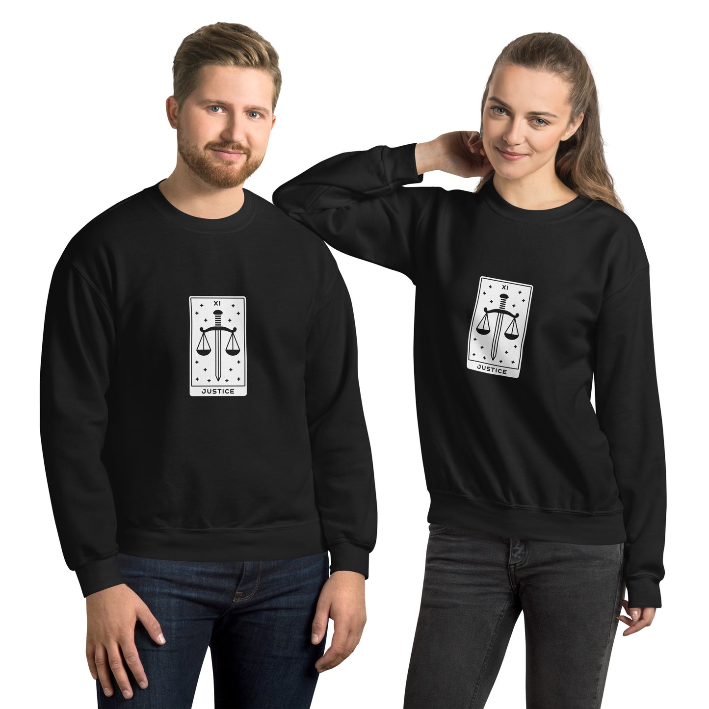 Tarot Card of Justice Unisex Sweatshirt