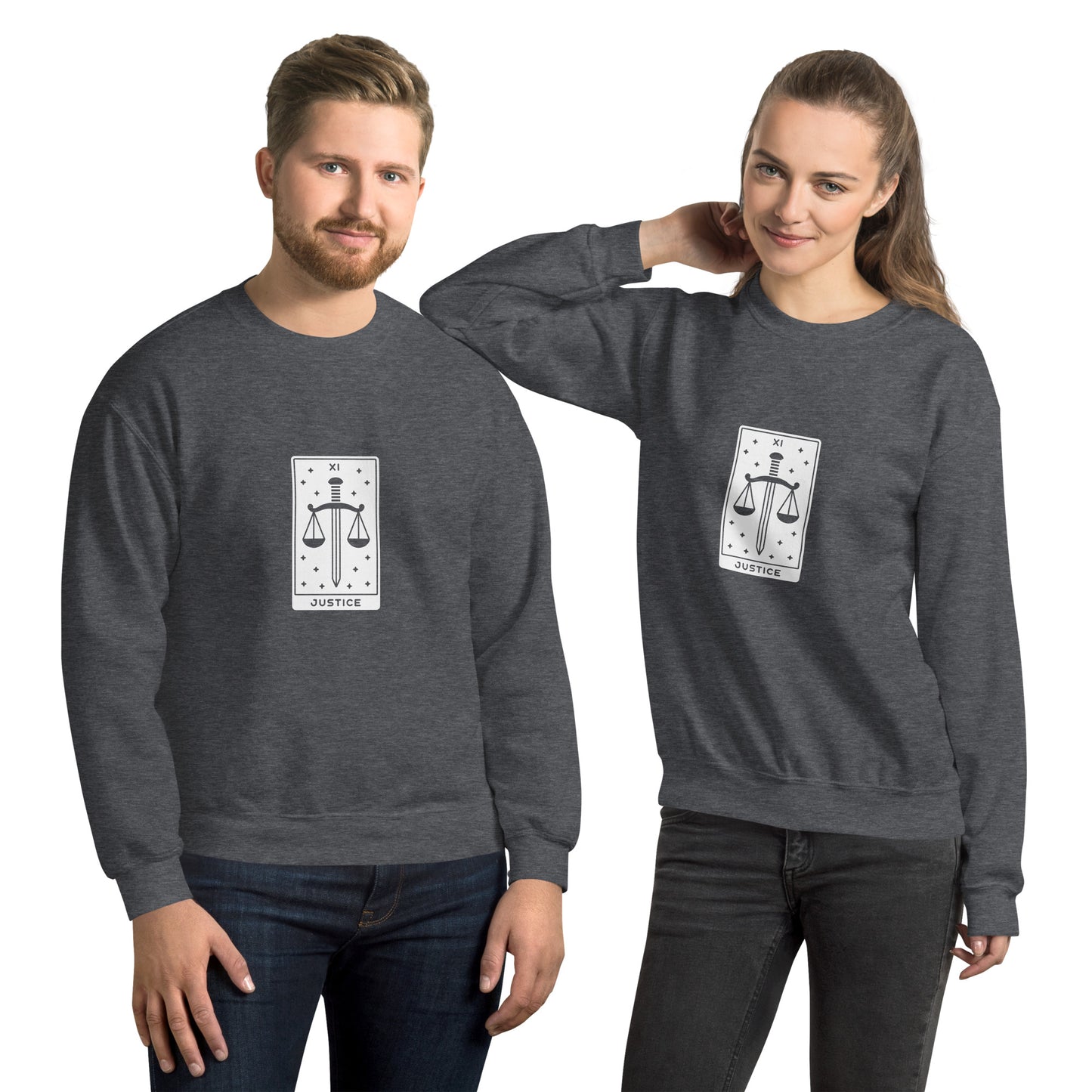 Tarot Card of Justice Unisex Sweatshirt