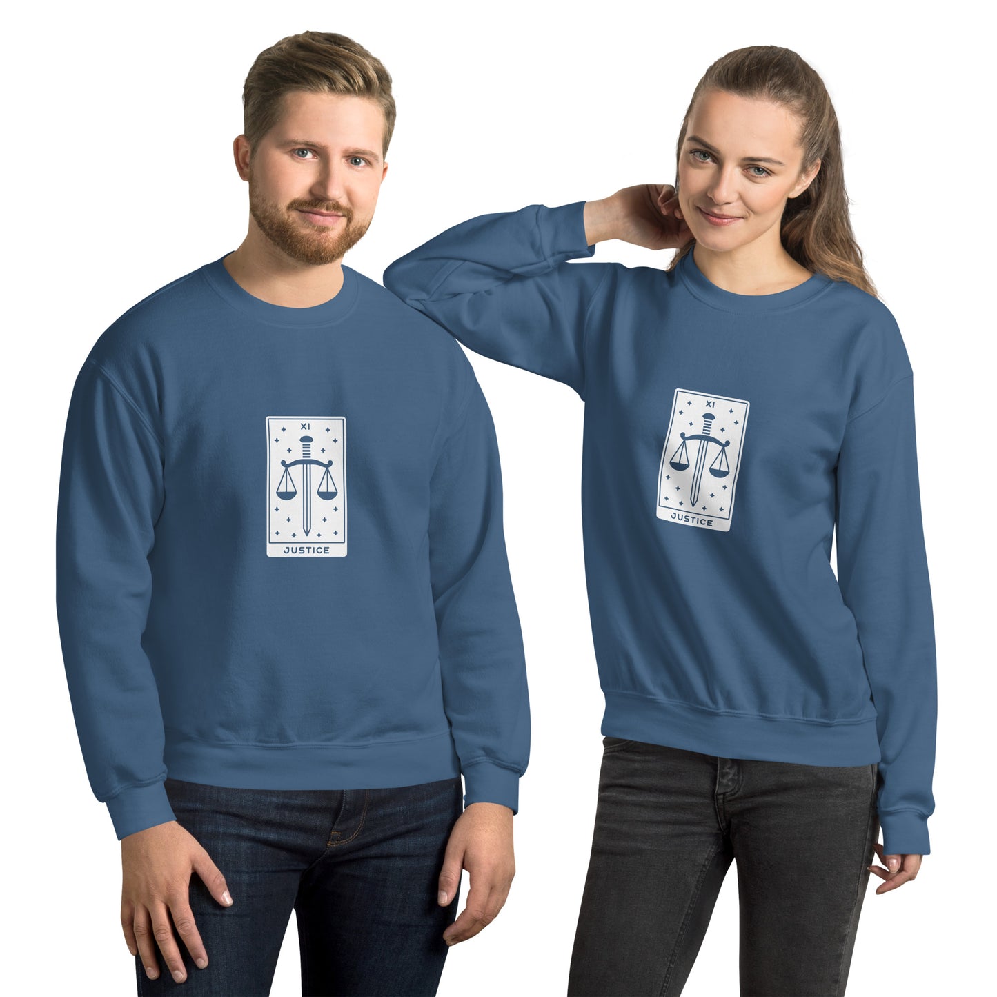 Tarot Card of Justice Unisex Sweatshirt