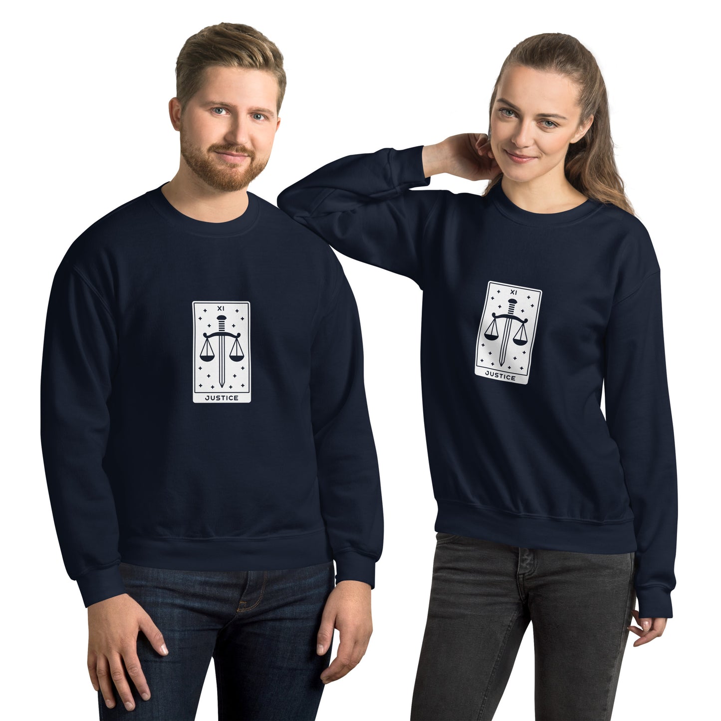 Tarot Card of Justice Unisex Sweatshirt