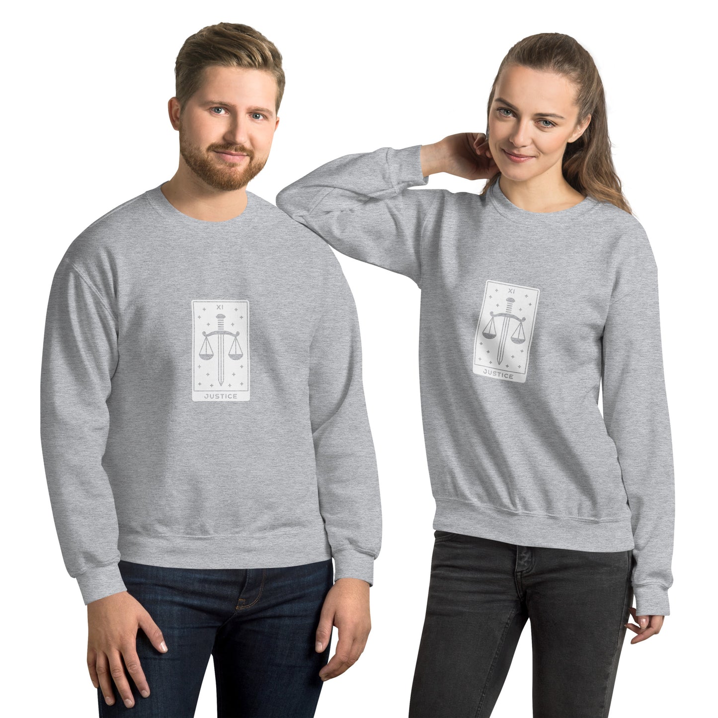 Tarot Card of Justice Unisex Sweatshirt