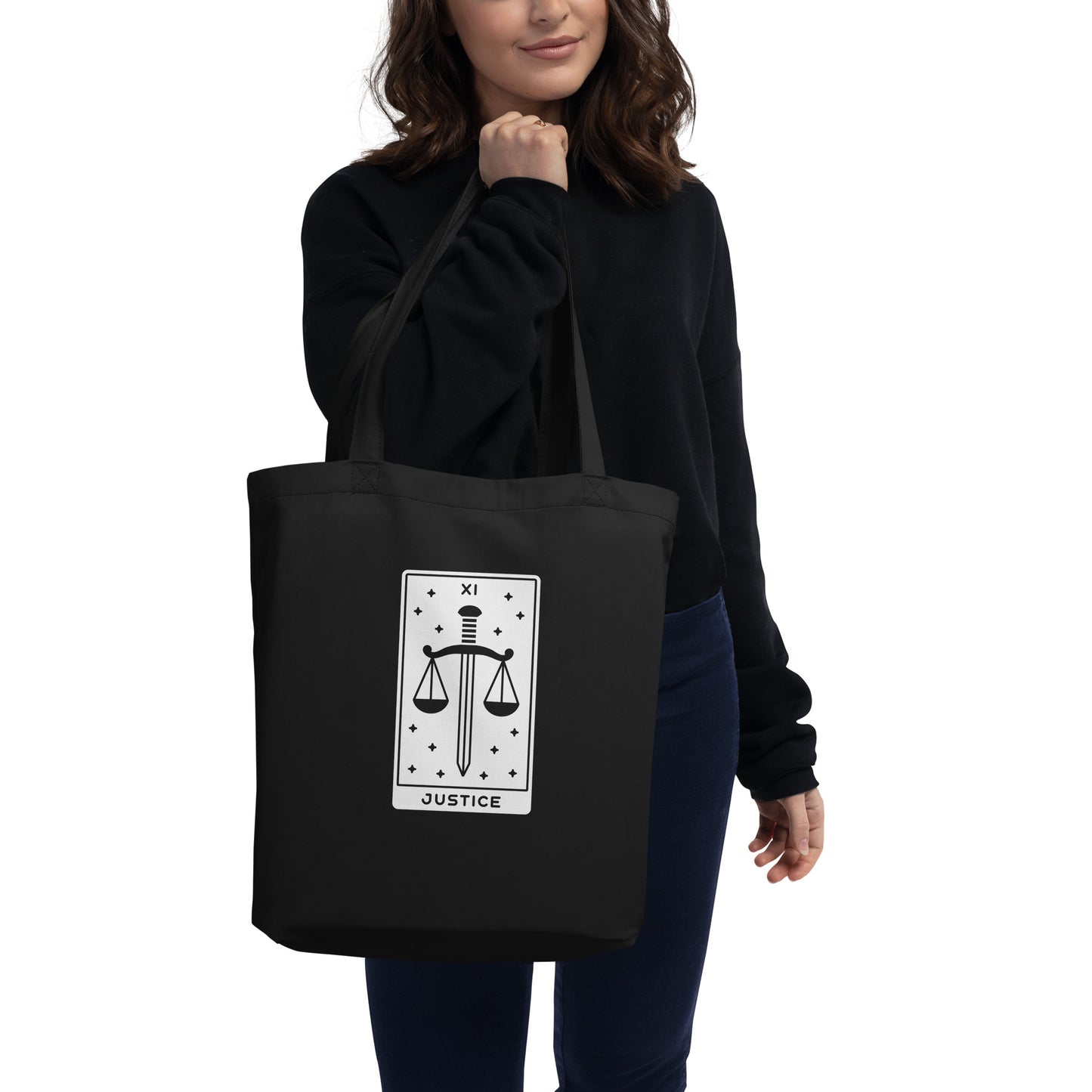 Tarot Card of Justice Tote Bag